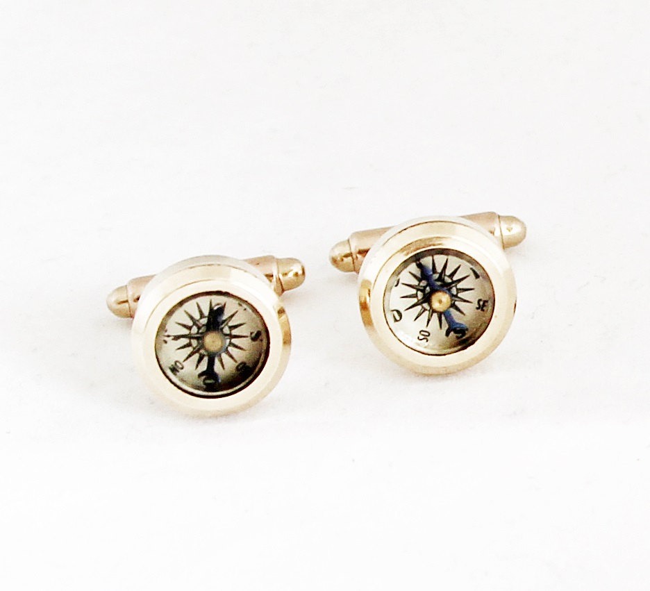 Vintage French Compass Cufflinks steampunk buy now online