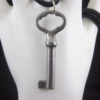 Vintage Key Necklace, Tubular Key, Skeleton Key, Leather Cord, Mens Necklace, Womens Necklace, Steampunk Necklace, Handmade steampunk buy now online
