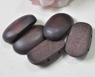 10pcs Oval Wooden Bead Brown Finished Natural Wood Bead Ellipse 2 Holes 37x22mm MT747 steampunk buy now online