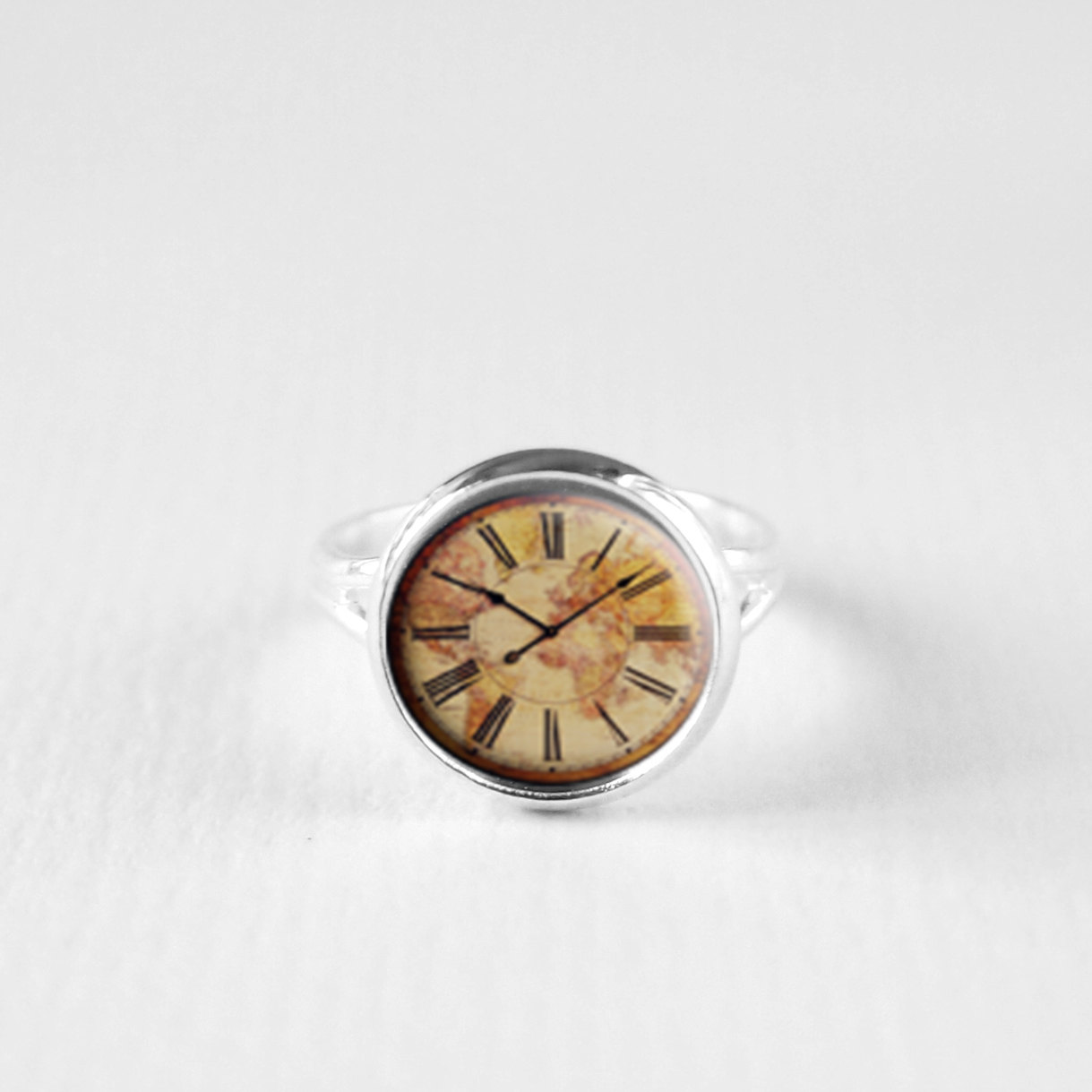 Retro Clock Ring, Vintage Steampunk Jewelry, Novelty Ring, Girlfriend Gift, Best Friend Gift, Statement Ring, R098 steampunk buy now online