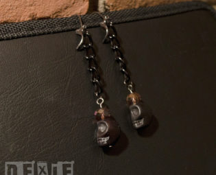 Black Magic Skulls Goth Steampunk Earrings steampunk buy now online