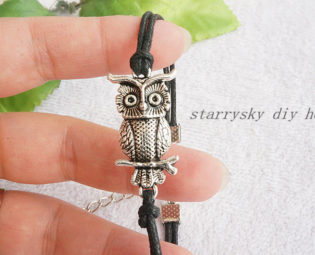 Ancient Silver Owl Bracelet,Night Owl ,Steampunk Friendship Everyday Jewelry,Graduation gift,customized Bracelet, steampunk buy now online