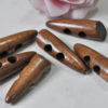 20pcs Wood Toggle Button Natural Wooden Brown Finished Two Holes Sewing Accessory 46x13mm MT769 steampunk buy now online