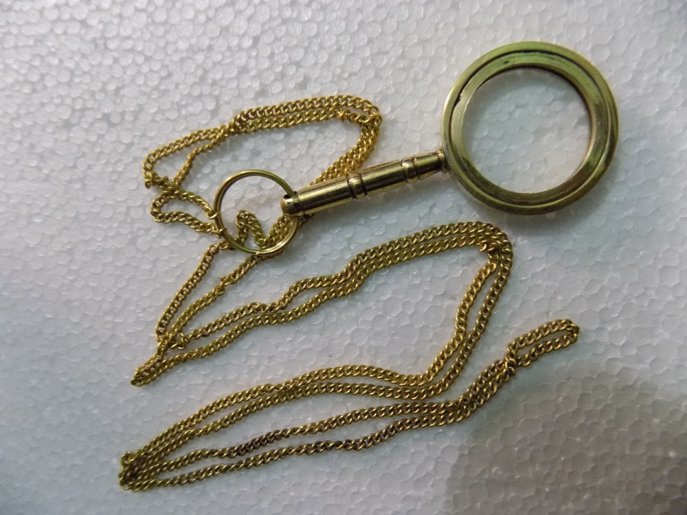 Antique Vintage Style Magnifying Glass Brass Chain Pendant/Locket/Keyring Nautical Steampunk Detective Necklace steampunk buy now online