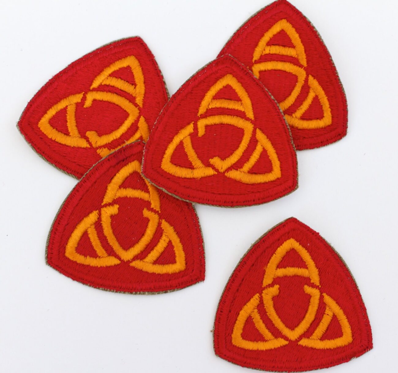 Vintage WWII Military Patch Red Orange World War 2 Insignia - Badge steampunk buy now online