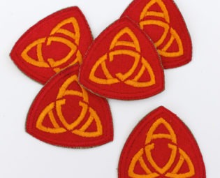 Vintage WWII Military Patch Red Orange World War 2 Insignia - Badge steampunk buy now online