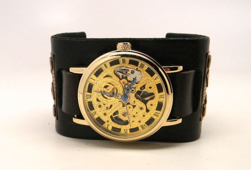 Steampunk watch. Steampunk mechanical watch.Steampunk cuff watch steampunk buy now online