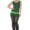 Casual Summer Dresses for Women with Balloon Skirt Short Sleeve by 3Elfen, Gothic Goa Steampunk Clothes / Plus Size Ladies Clothing - green green XS steampunk buy now online