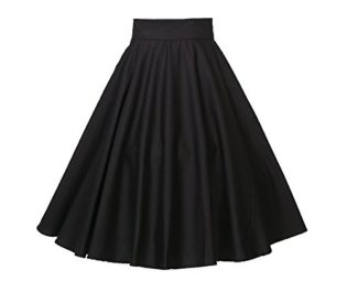 Generic Women's Steampunk Clothing Party Club Wear Punk Gothic Retro Black Soild Skirt (5XL) steampunk buy now online