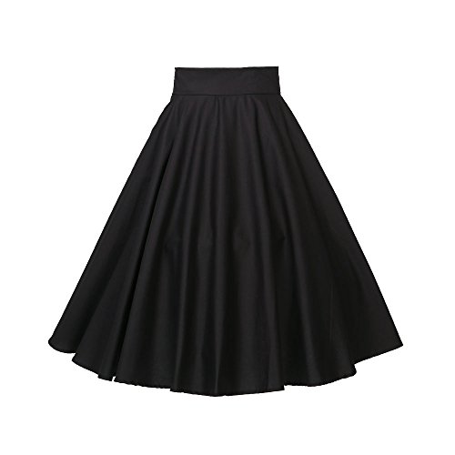 Generic Women's Steampunk Clothing Party Club Wear Punk Gothic Retro Black Soild Skirt (5XL) steampunk buy now online