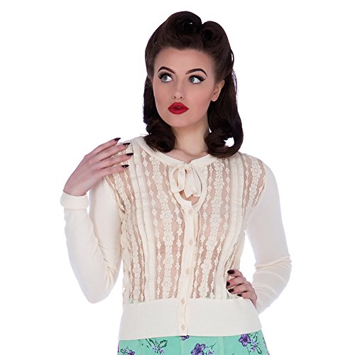 Voodoo Vixen Women's Iris Steampunk Cream Lace Cardigan - Small steampunk buy now online