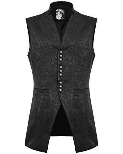 Punk Rave Mens Vest Waistcoat Black VTG Damask Gothic Steampunk Victorian steampunk buy now online