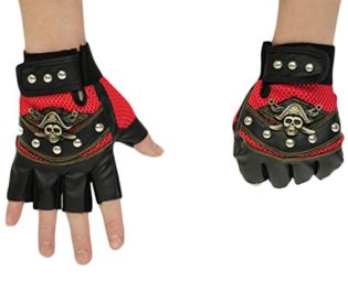 MatchLife Men's New Punk Style Gloves Mens Mittens Style1 Red steampunk buy now online