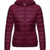 Women's Hooded Packable Ultra Light Weight Down Coat NLM(Wine Red,Large) steampunk buy now online