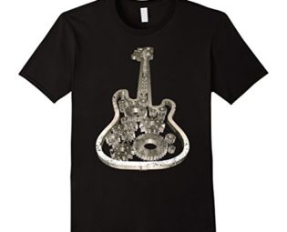 Men's Steampunk Art Shirt Steampunk Bass Guitar Shirt Medium Black steampunk buy now online