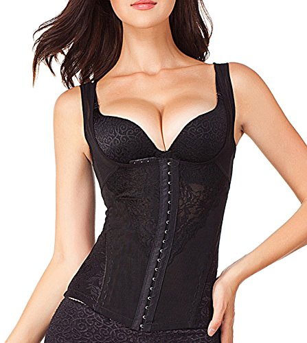 Women Full Body Shaper Waist Trainer Vest Thermal Corset Underbust Cincher (L, Black) steampunk buy now online