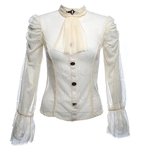 Jawbreaker Steampunk Shirt (Cream) - Large steampunk buy now online