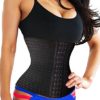 Steel Boned Waist Training Cincher Fitness Corset Abdominal Wraps for Weight Loss (S, Black) steampunk buy now online