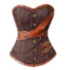 Women's Steampunk Underbust Corset Waist Cincher Gothic Bustier Top X-Large Brown steampunk buy now online