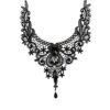 Victorian Steampunk Style Lace Gothic Collar Lolita Beads Pendant Choker Necklace, Black steampunk buy now online
