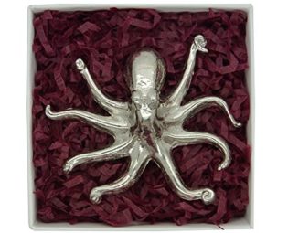 Fine Pewter Octopus Brooch, Handcast By William Sturt steampunk buy now online