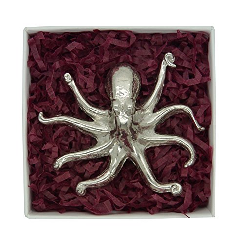 Fine Pewter Octopus Brooch, Handcast By William Sturt steampunk buy now online