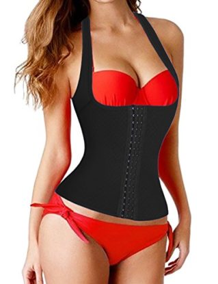 Waist Trainer Women Themal Fat Burner Body Shaper Corset Cincher Hooks Vest (S, Black) steampunk buy now online