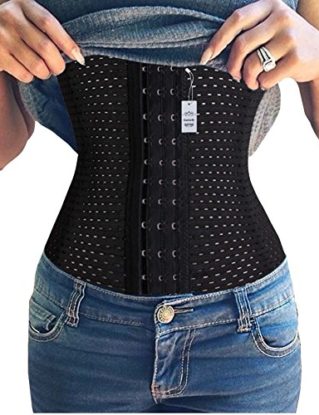 Gotoly Waist Glass Trainer Tummy Fat Burner Body Steel Boned Shaper Sport (XL, Black) steampunk buy now online