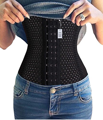Gotoly Waist Glass Trainer Tummy Fat Burner Body Steel Boned Shaper Sport (XL, Black) steampunk buy now online