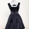 Dark Gray Cotton Gothic Lolita Dress steampunk buy now online Dark Gray Cotton Gothic Lolita Dress steampunk buy now online