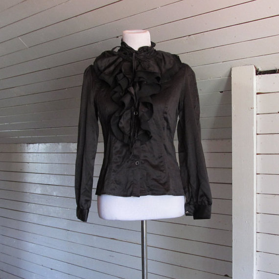TradGoth Ruffled Blouse by MadamMori steampunk buy now online