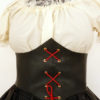 Black Leather Waspie,Steampunk Corset,Pirate Corset, Sexy Corset, Medieval corset by LulunaClothing steampunk buy now online