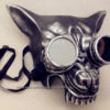 Wolf Mask Animal Costume Burlesque Black Silver Wolf Masquerade Mask with goggle or Wall Deco by Crafty4Party steampunk buy now online