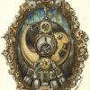 Mini Art 4"x6" PRINT: Steampunk Watercolor by ArtyStudios steampunk buy now online