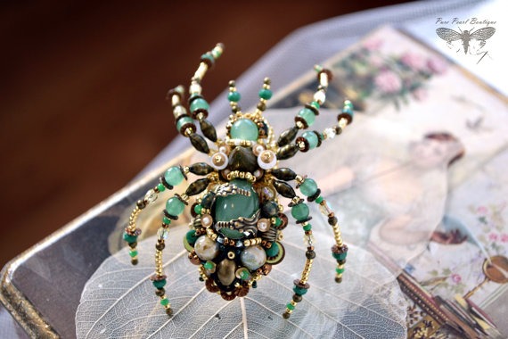 Spider jewelry - Ring OR Brooch, Statement ring, Gothic jewelry, Steampunk jewelry, Halloween jewelry, Adjustable ring, Large ring, Art ring by PurePearlBoutique steampunk buy now online