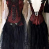 Goth Couture,Vampire wedding, Burlesque ,Victorian ,statement dress, alternative wedding,corset laced, Fairytale adventure, sexy dark red, by RAWRAGSbyPK steampunk buy now online