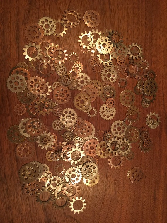 Steampunk Gear Charms (Bulk - 180 pieces total) by HedaShop steampunk buy now online