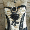 Yellow and Black Corset Bustier Gothic Steampunk Burlesque Punk Bustier Size 12-14 C Cup by TinyTeddysDesigns steampunk buy now online