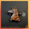 Steampunk unicorn necklace, Polymer clay industrial horse pendant, Black silver bronze vintage machine clock watch parts, Fantasy jewelry by CrumpledFantazies steampunk buy now online