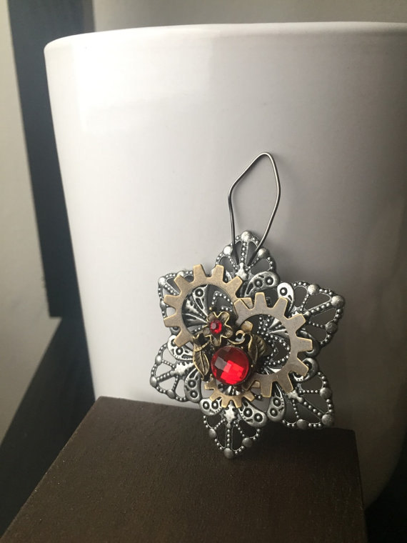 Steampunk Christmas Ornament - Steampunk Ornament - Steampunk Christmas - Victorian Christmas Ornament - Gear Ornament - Victorian Ornament by ArcanumByAerrowae steampunk buy now online