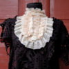 Collar, steampunk,goth,victorian, diva,roses, shabby chic ,eco chic, jane austen, ruffle neck piece ,decadence,cream,tattered collar,vintage by radusport steampunk buy now online