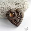 Steampunk Heart Brooch. Steampunk Jewelry. Victorian style. Industrial. Bronze. Gears. Vintage design. Dieselpunk. Bronze brooch by JewelryClaire steampunk buy now online