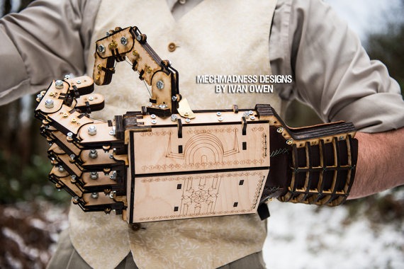 Gepetto's Folly- WoodMech Hands (SET of hands) by MechMadnessDesigns steampunk buy now online