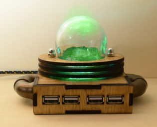 Steampunk USB 2.0 Hub Mad Scientist Nuclear Lamp - Steampunk / Industrial Style - School gift - Christmas Gift by ProperR steampunk buy now online