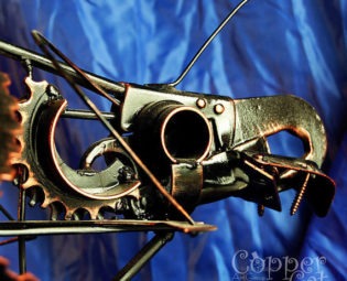Metal Art Metal sculpture "In search of Purpose " from "Copper Cat Art Group". Handwork. Unique. Retro-elements. Collectibles by CopperCatGroup steampunk buy now online