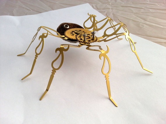 Steampunk Art Spider "Jean Claude" Sculpture Desk Decor Steamfunk Artwork by nogamalachi steampunk buy now online
