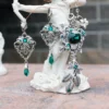 Fantasy dragonfly swarovski emerald green key necklace and earrings by DreamCloudJewelry steampunk buy now online Fantasy dragonfly swarovski emerald green key necklace and earrings by DreamCloudJewelry steampunk buy now online
