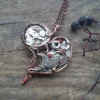 Heart necklace Steampunk jewelry Colibri Copper heart Gift for girlfriend Love gift Vslentine day Wire wrapped heart Watch parts by AlmostRealFlowersArt steampunk buy now online Heart necklace Steampunk jewelry Colibri Copper heart Gift for girlfriend Love gift Vslentine day Wire wrapped heart Watch parts by AlmostRealFlowersArt steampunk buy now online