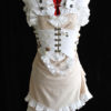 Steampunk Corset Bustle Dress with High-neck Collar Custom Size by VentriloquistCourt steampunk buy now online