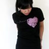 Clockwork Heart Womens T-shirt - Steampunk Pink Heart Shirt - Tender Time Bomb by binarywinter steampunk buy now online